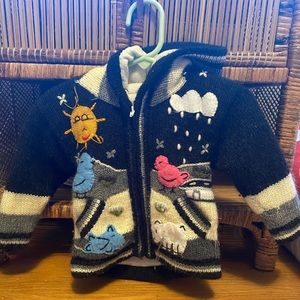 Ultra warm handmade boho baby jack made in Peru